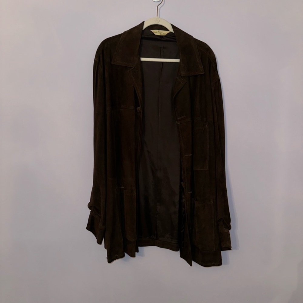 Men’s Dark Brown Suede Jacket